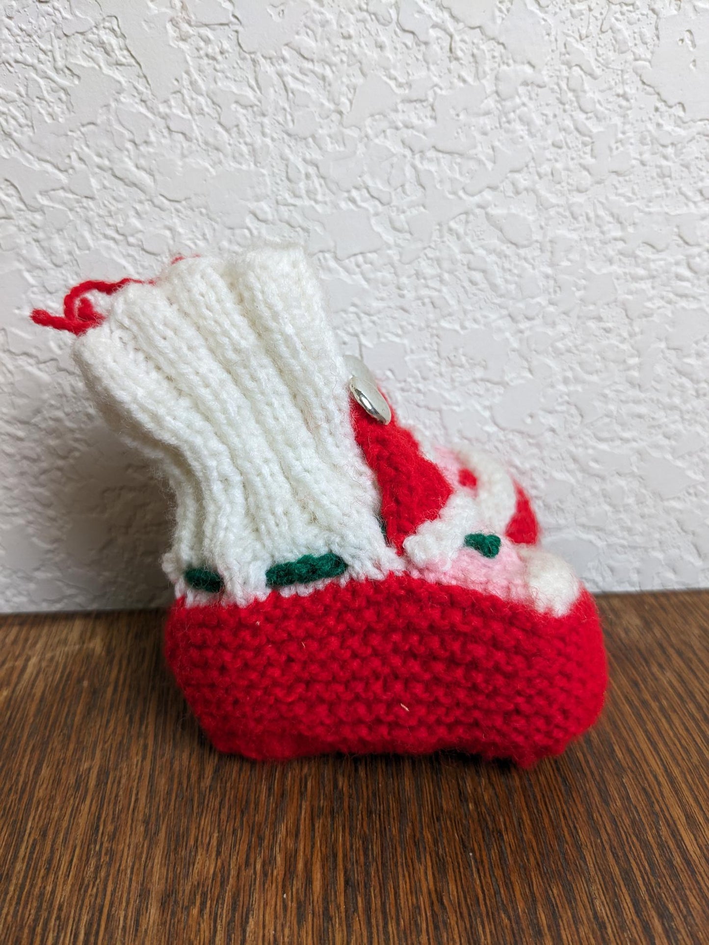 Vintage Knitted Santa Boots Christmas Ornaments