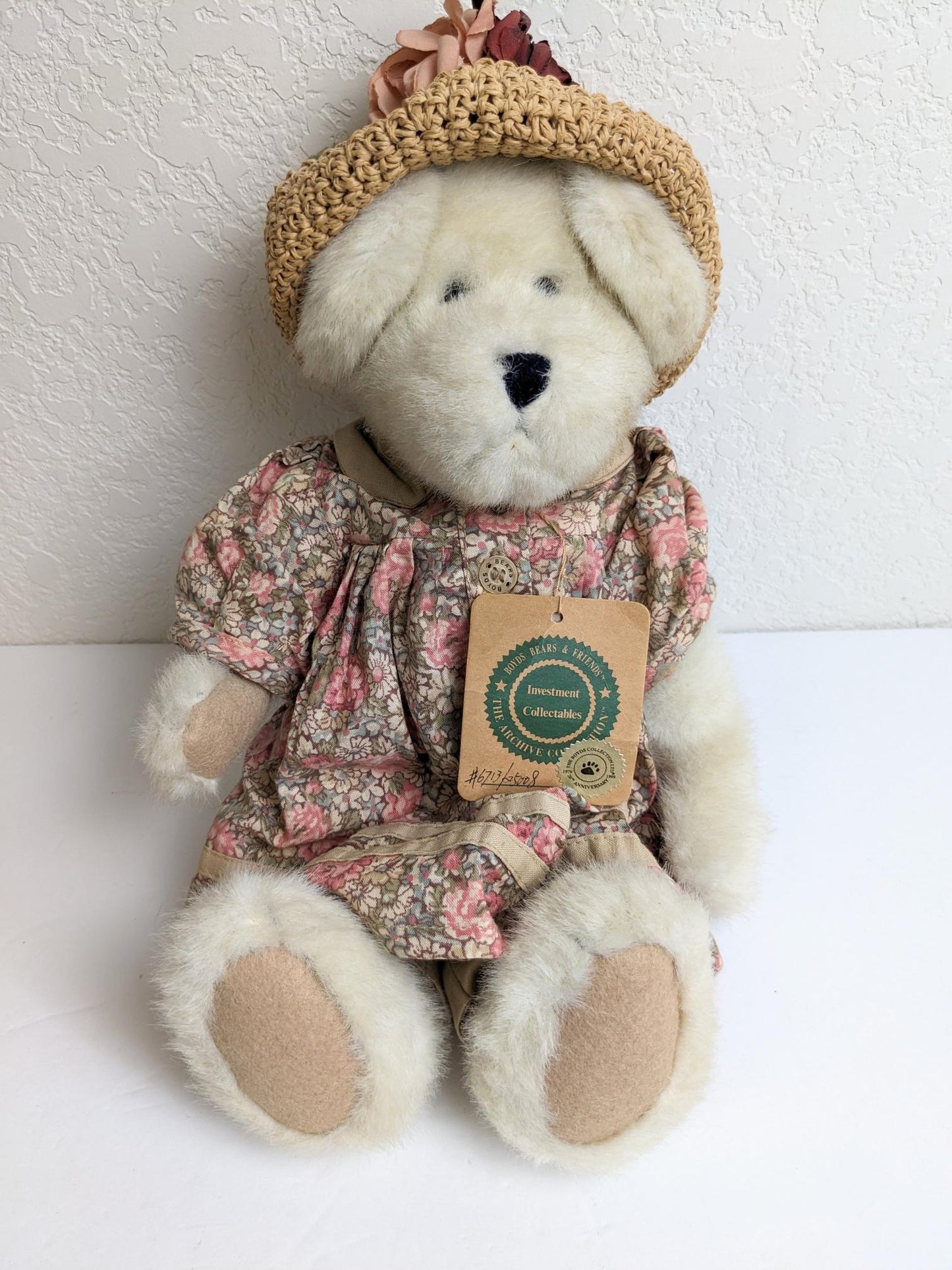 Boyds Bear - Vintage Teddy Stuffed Animal - 20th Anniversary - The Archive Collection