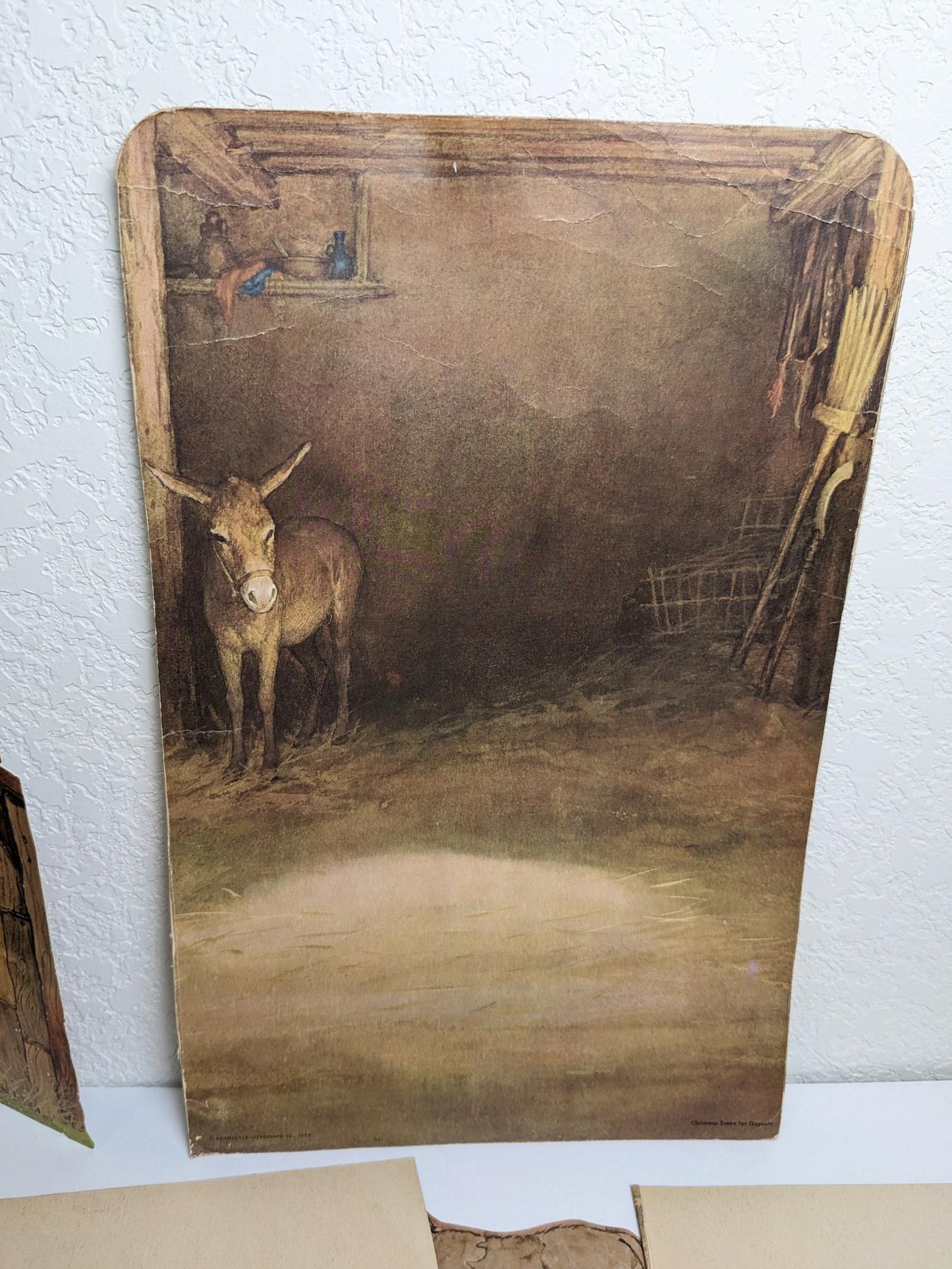 Paper Die Cut 3D Vintage Christmas Nativity Set