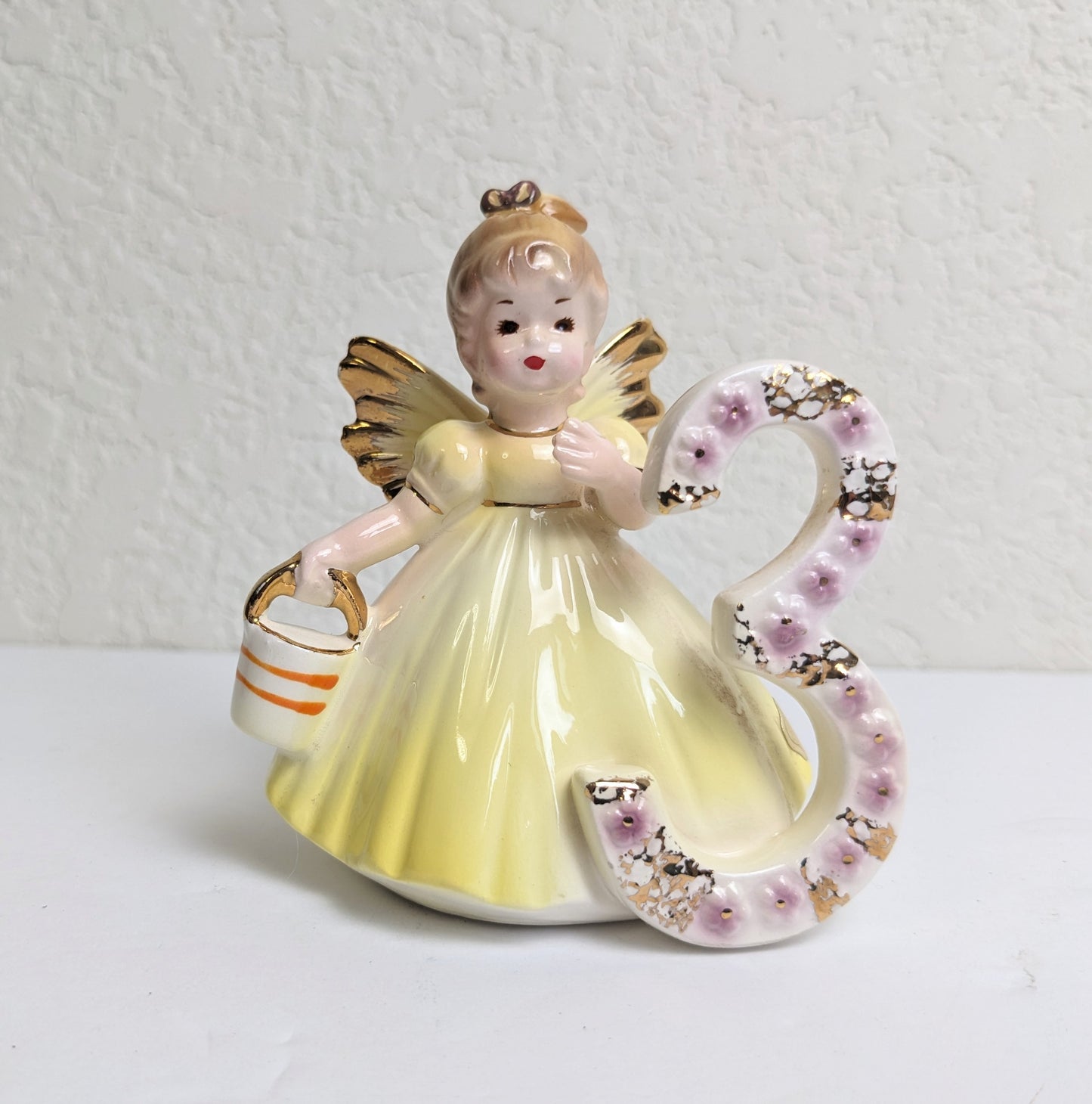 Vintage Josef Originals Third Birthday Angel Girl Figurine