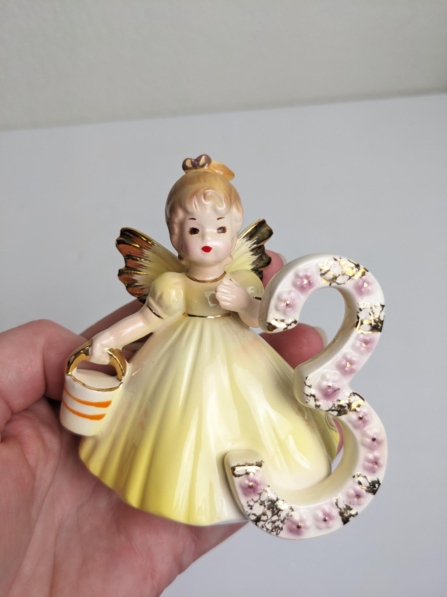 Vintage Josef Originals Third Birthday Angel Girl Figurine