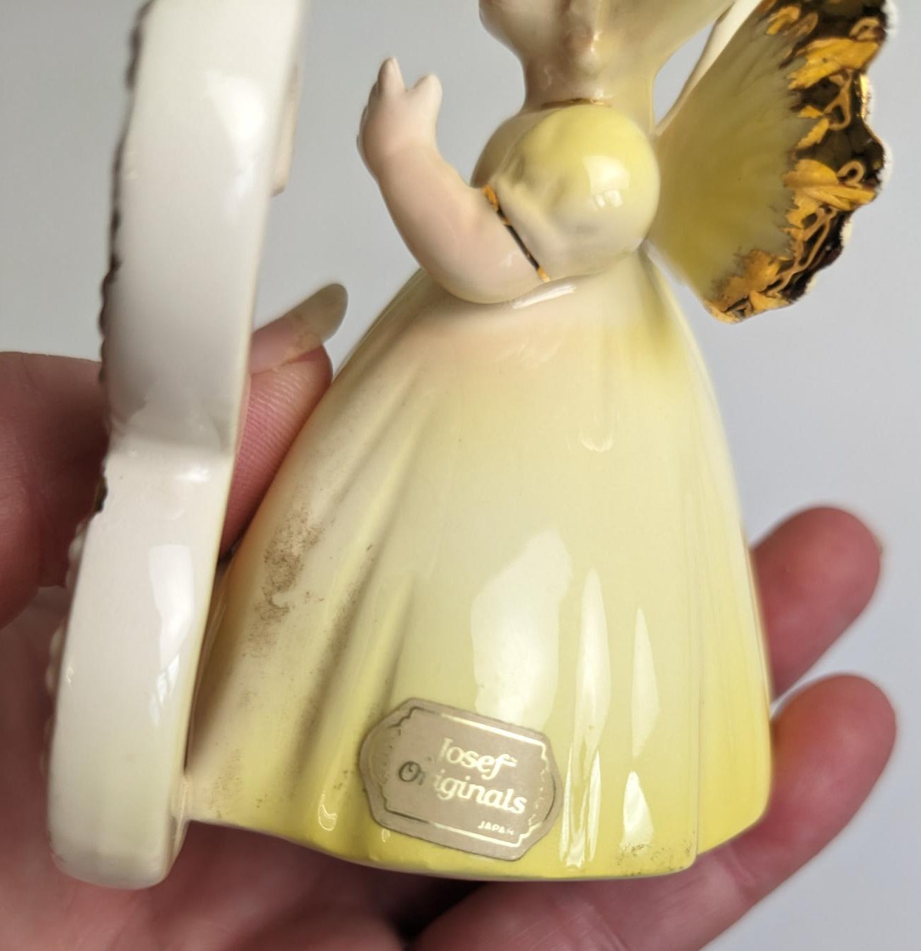 Vintage Josef Originals Third Birthday Angel Girl Figurine