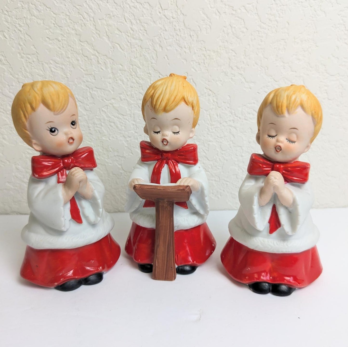 Vintage Homco Choir Boys Christmas Figurines