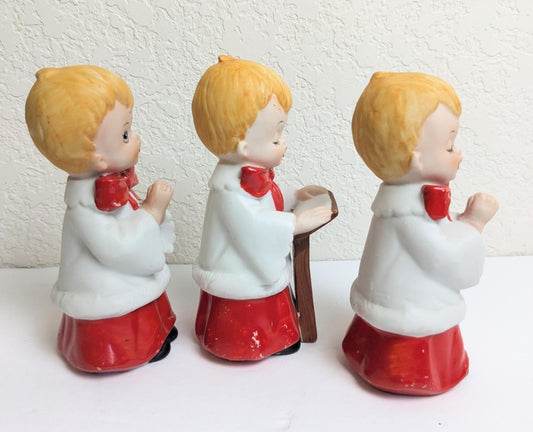 Vintage Homco Choir Boys Christmas Figurines