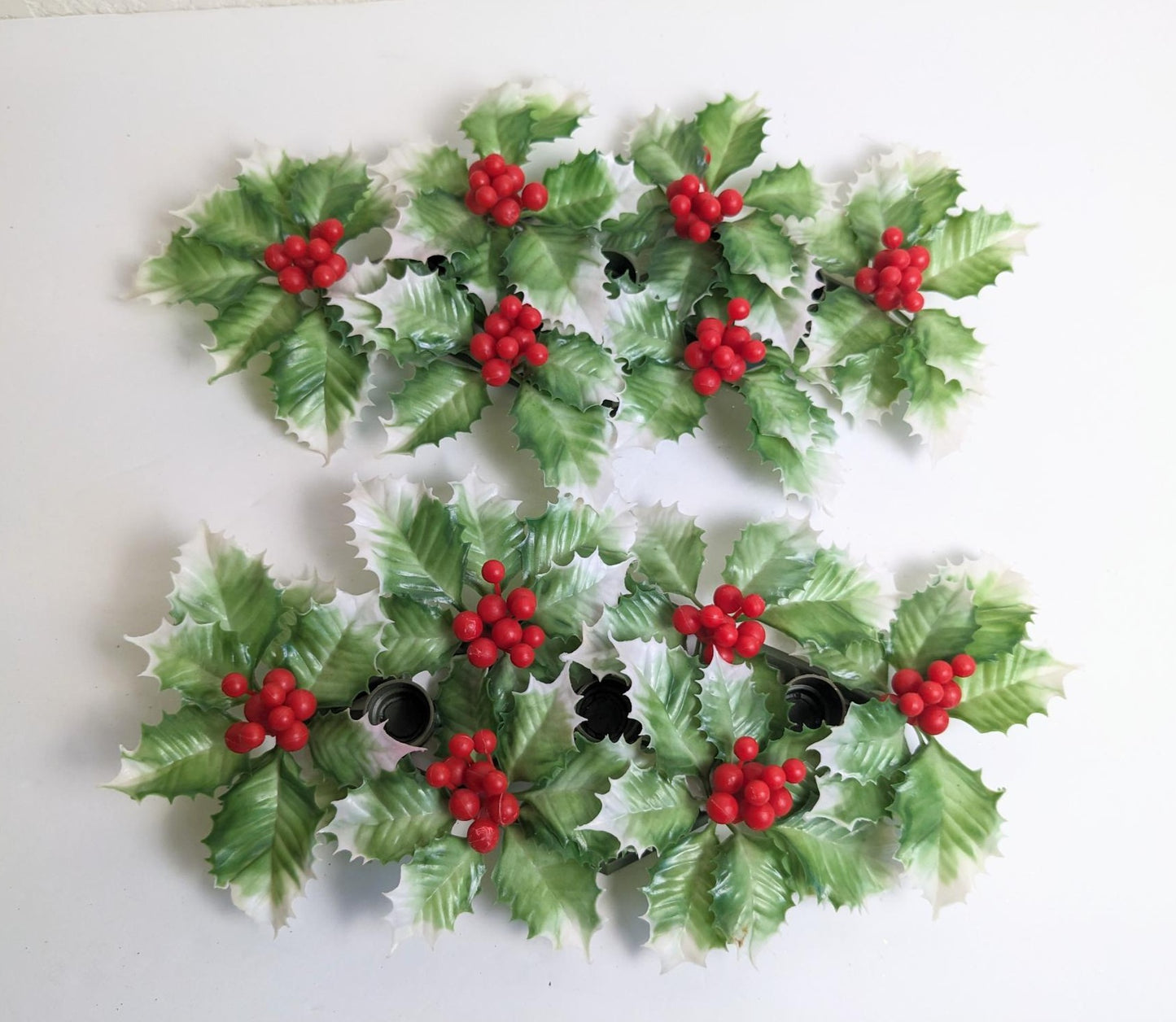 Vintage 1960's Christmas Centerpiece Candle Stick Holders