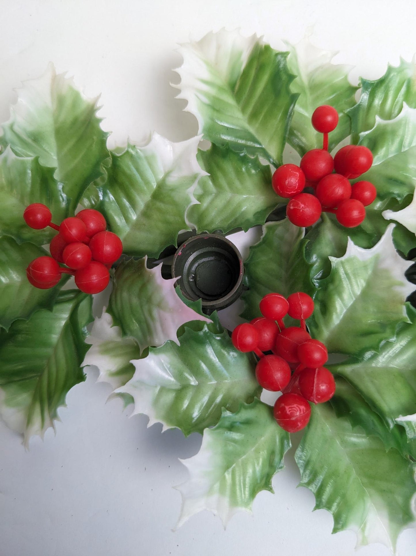 Vintage 1960's Christmas Centerpiece Candle Stick Holders