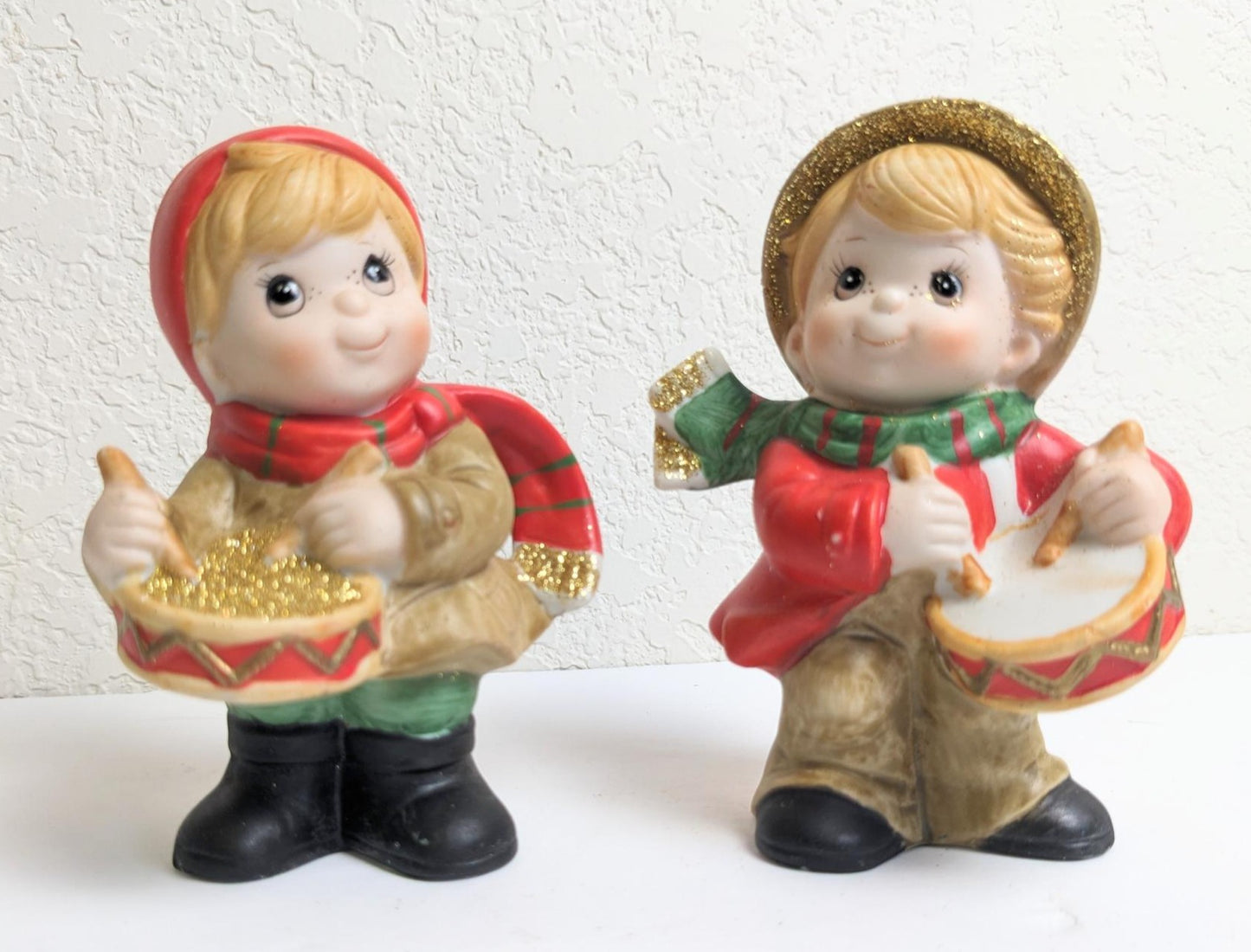 Vintage Homco Drummer Boys Christmas Figurines