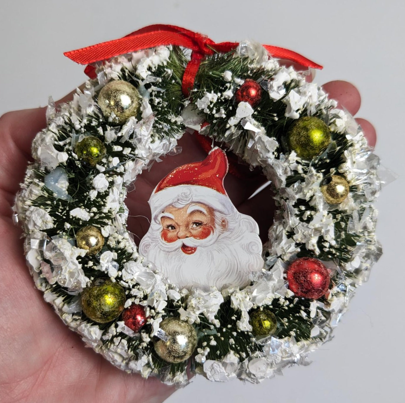 Retro Santa Claus Christmas Ornament Set