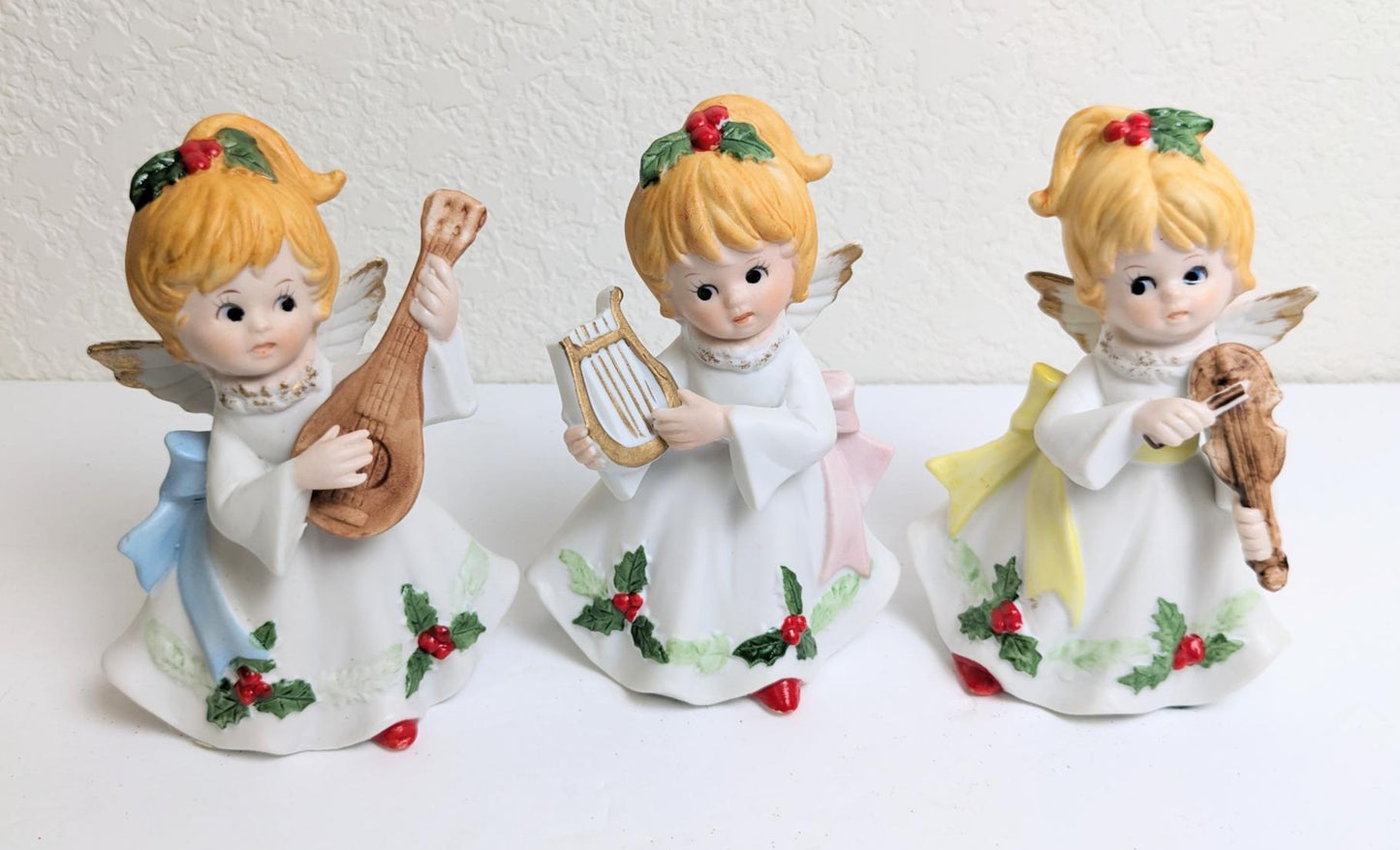 Vintage Homco Christmas Angel Figurines