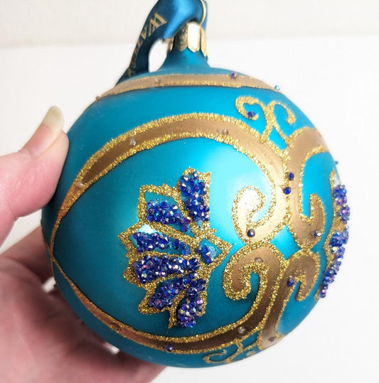 Turquoise Waterford Large Christmas Ornament
