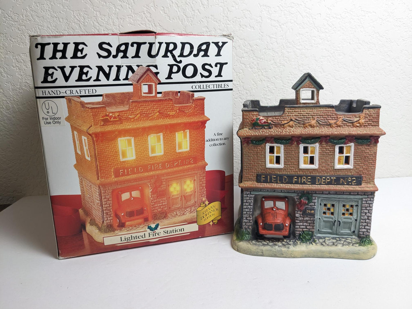 The Saturday Evening Post Field Fire Station Christmas Village Accessory