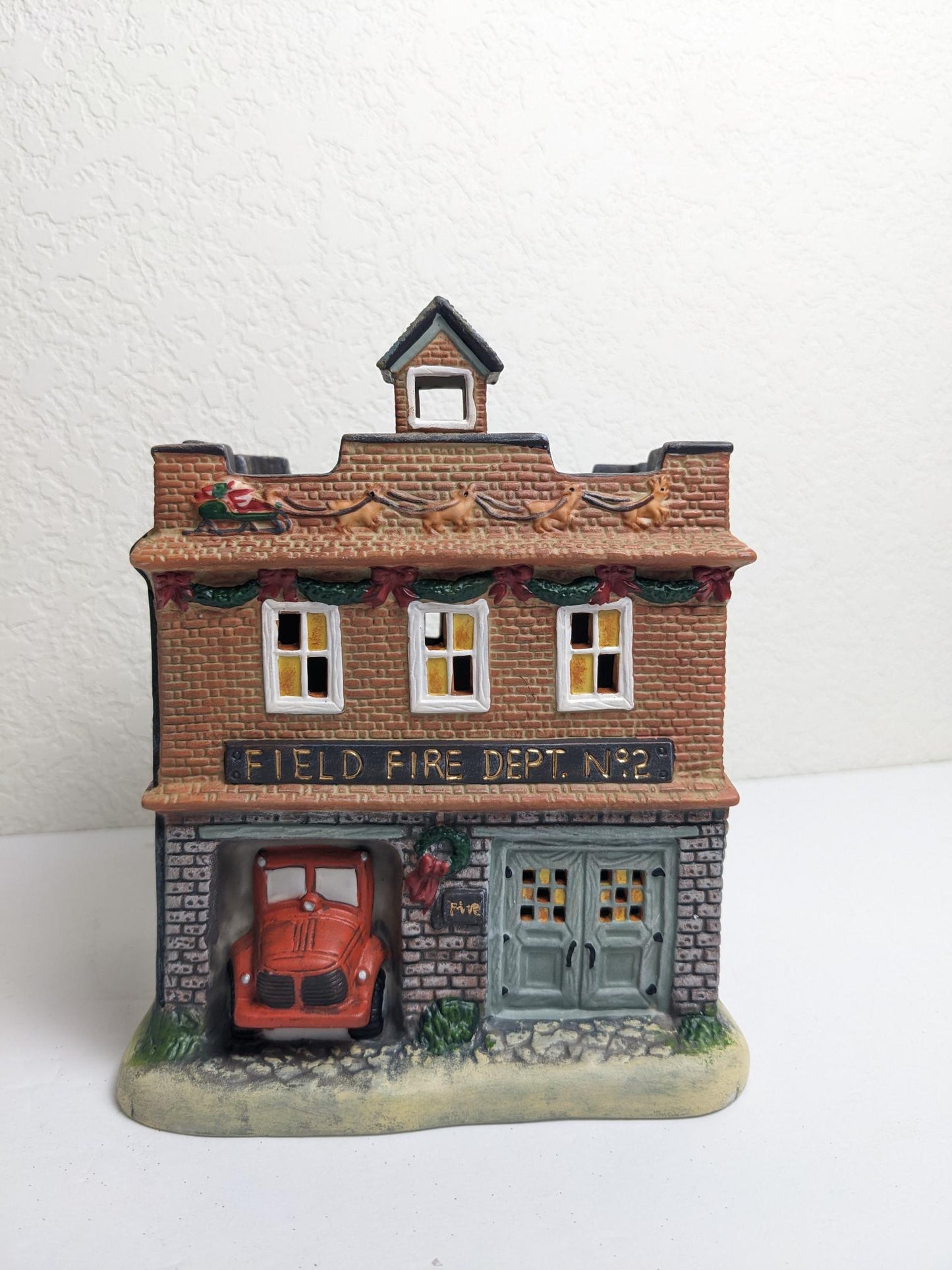 The Saturday Evening Post Field Fire Station Christmas Village Accessory