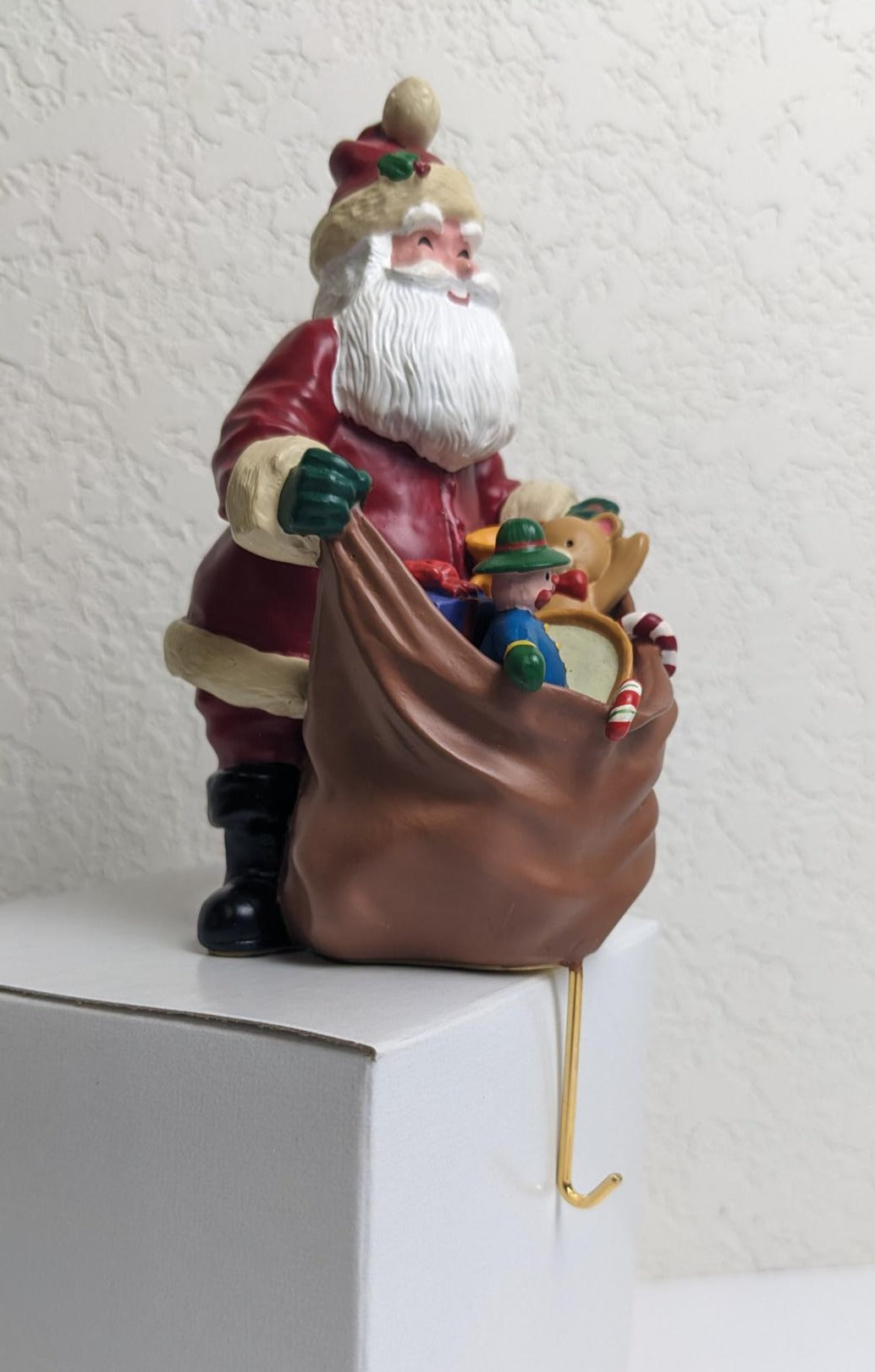 Vintage Hallmark Nostalgic Santa Christmas Stocking Hanger