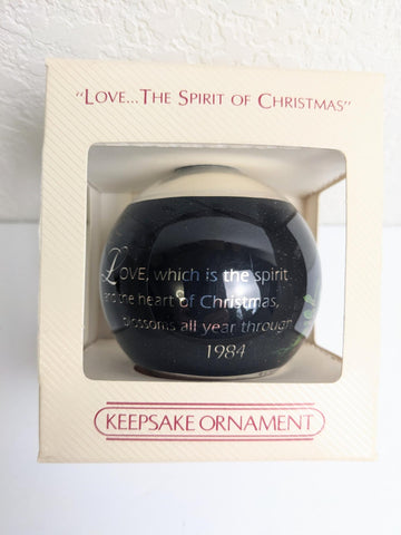 Love The Spirit of Christmas Hallmark 1984 Christmas Ornament