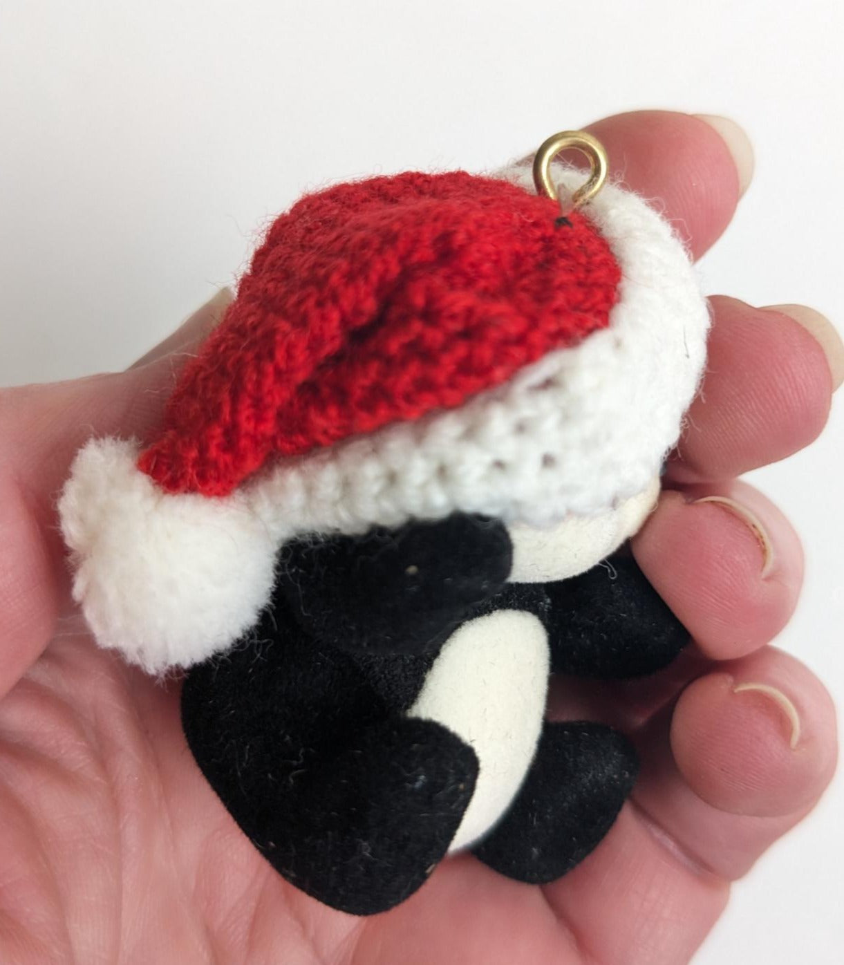 Santa's Panda Pal Hallmark 1986 Christmas Ornament