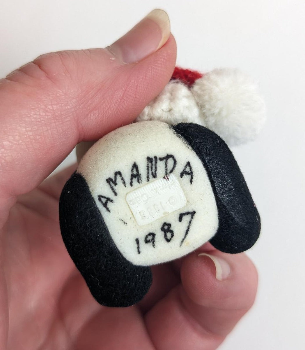 Santa's Panda Pal Hallmark 1986 Christmas Ornament