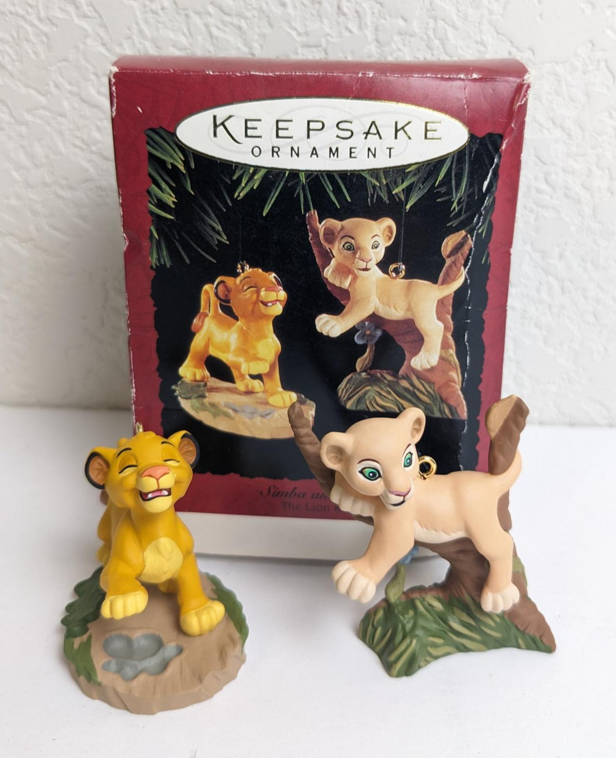 Simba and Nala Lion King Hallmark Christmas Ornaments