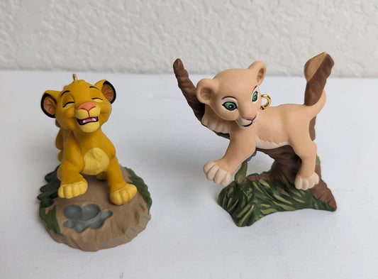 Simba and Nala Lion King Hallmark Christmas Ornaments