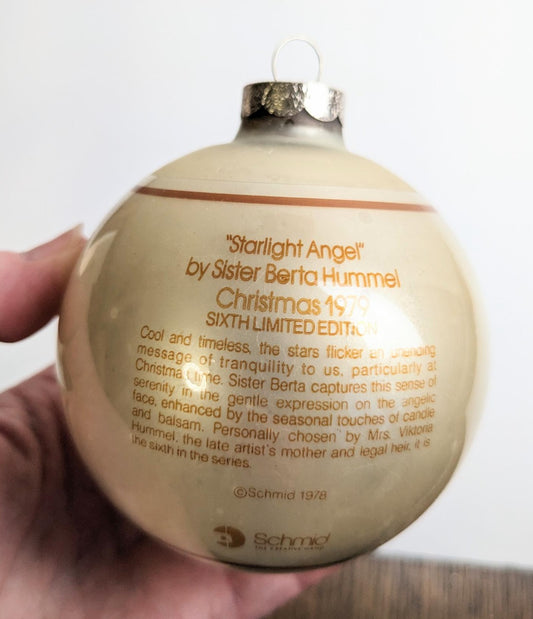 Starlight Angel 1979 Schmid Hummel Christmas Ornament
