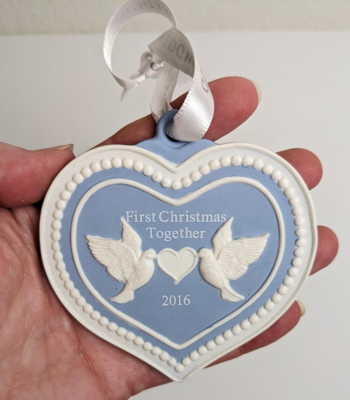 Wedgwood Heart 2016 First Christmas Together Ornament