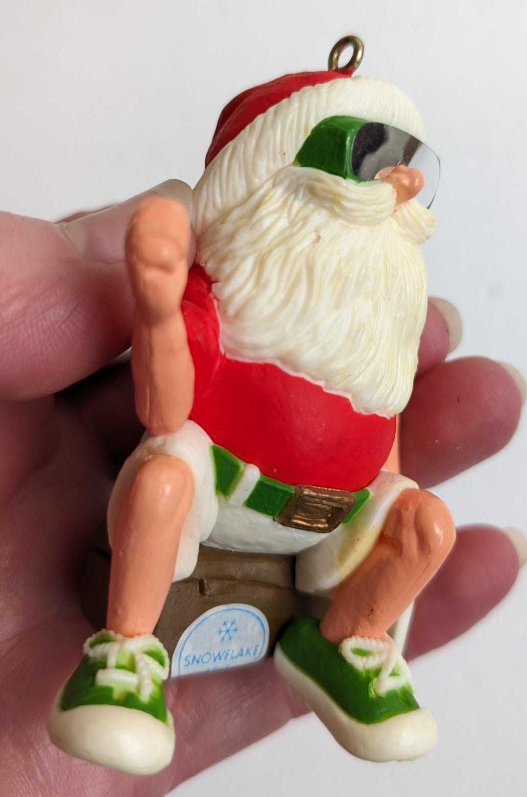 Hitchhiking Santa Christmas Ornament - Hallmark 1983