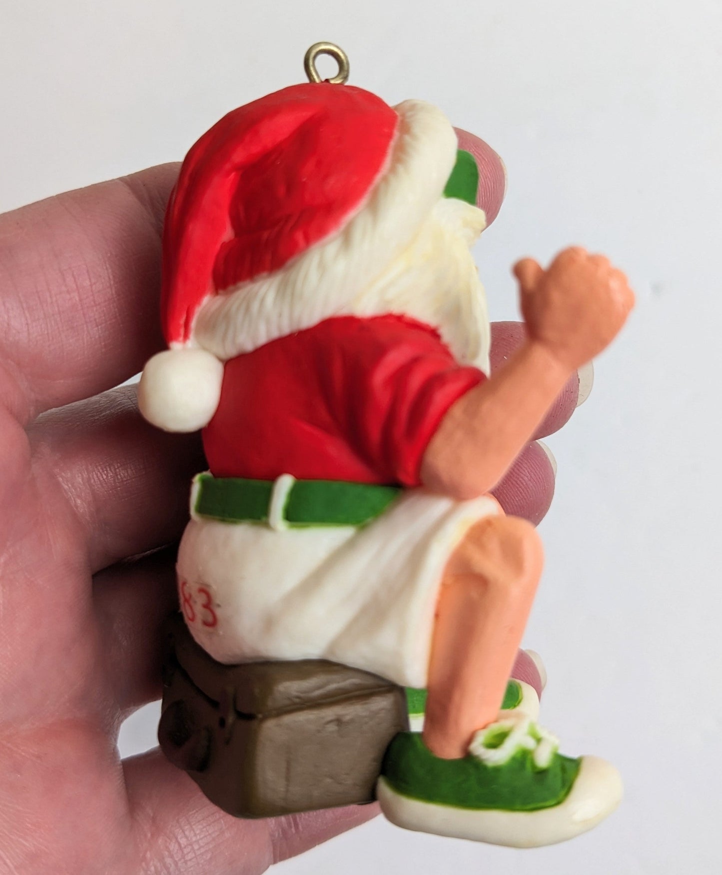 Hitchhiking Santa Christmas Ornament - Hallmark 1983