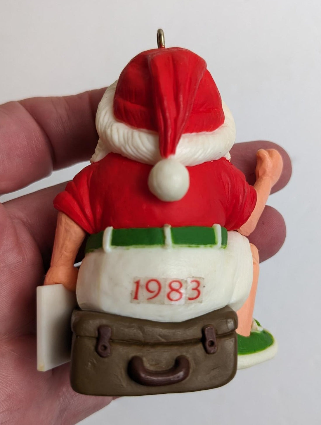 Hitchhiking Santa Christmas Ornament - Hallmark 1983