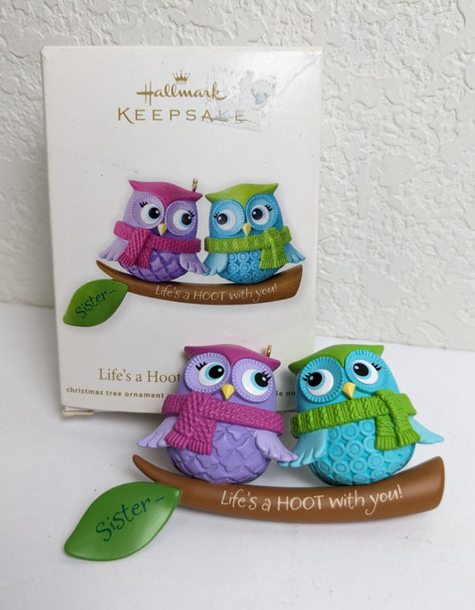 Life's a Hoot with Sisters Christmas Ornament