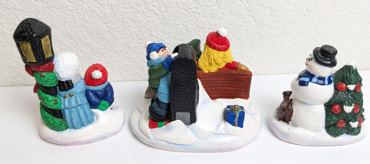 Vintage Village Kids and Pets At Play Christmas Village Figurines