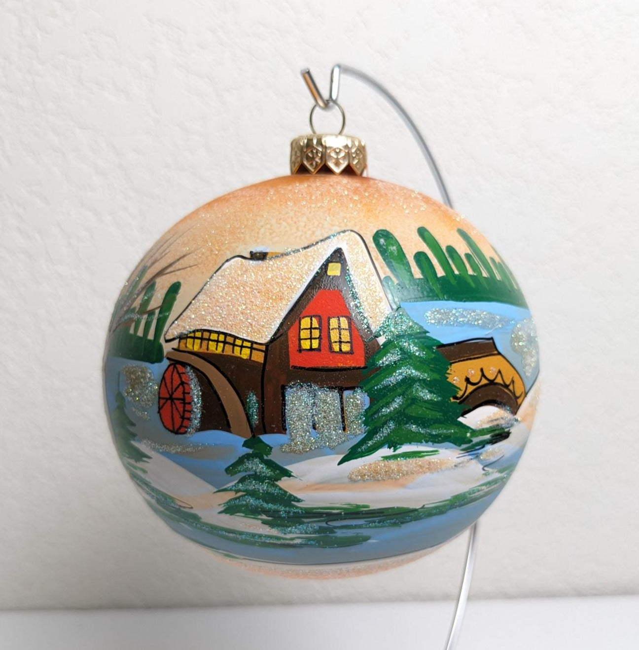 Large Hand Painted Christmas Ornament