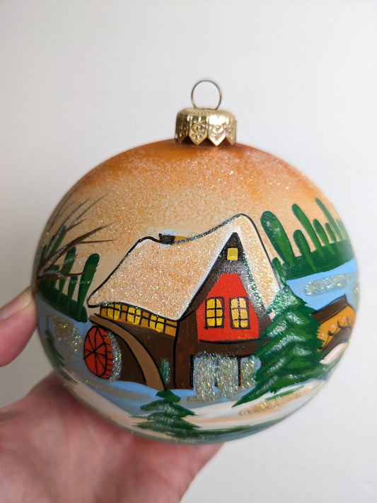 Large Hand Painted Christmas Ornament