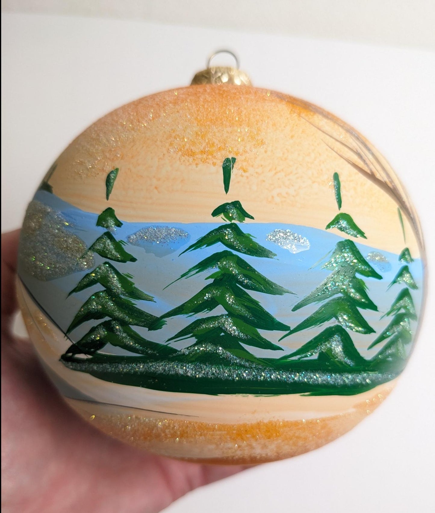 Large Hand Painted Christmas Ornament