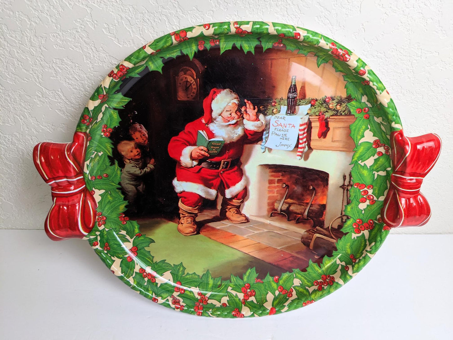 Coca Cola Santa Christmas Serving Tray