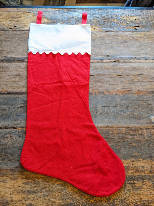 Vintage Giant Felt Christmas Stocking