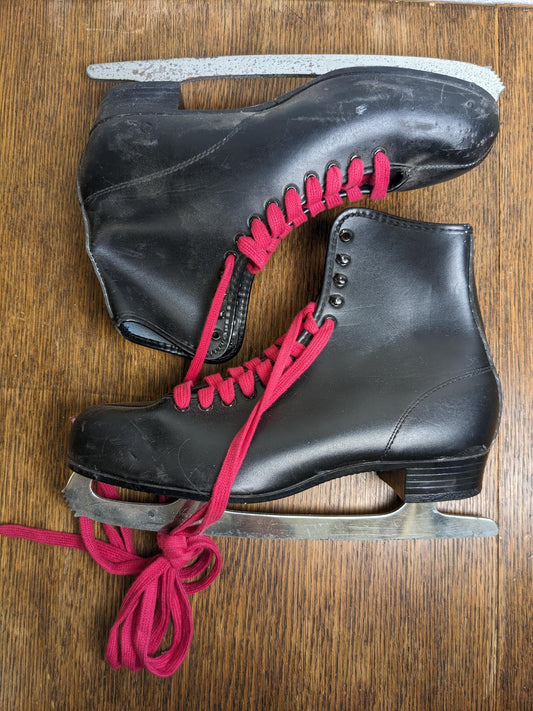 Vintage Black Ice Skates - Size 11