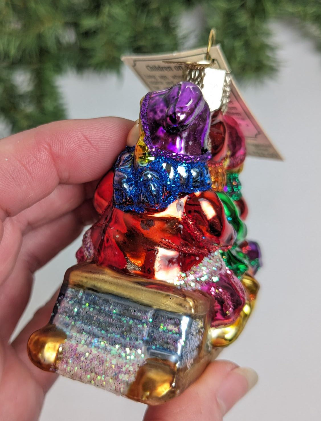 Children on Sled Retired Old World Christmas Ornament