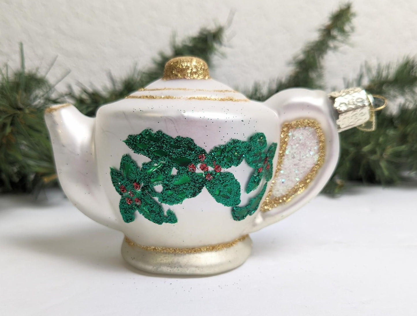 Friendship Teapot Retired Old World Christmas Ornament