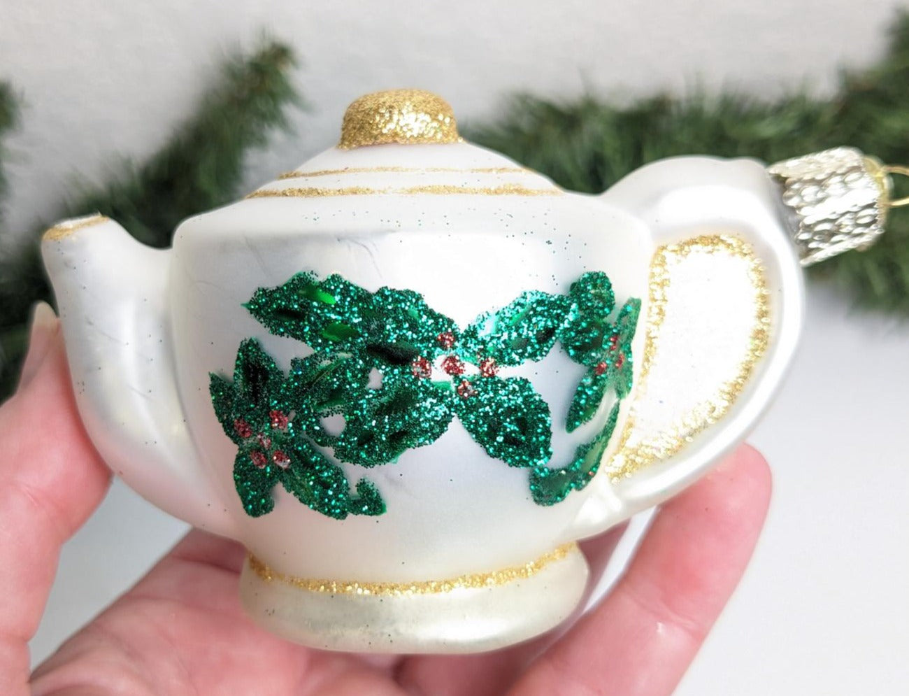 Friendship Teapot Retired Old World Christmas Ornament