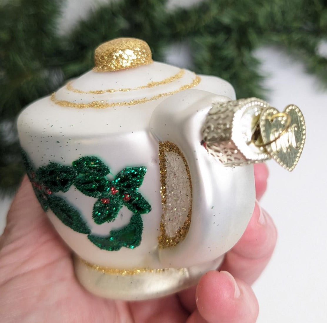 Friendship Teapot Retired Old World Christmas Ornament