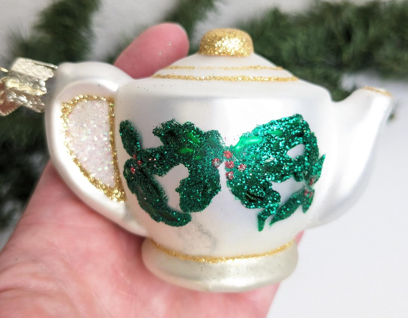 Friendship Teapot Retired Old World Christmas Ornament