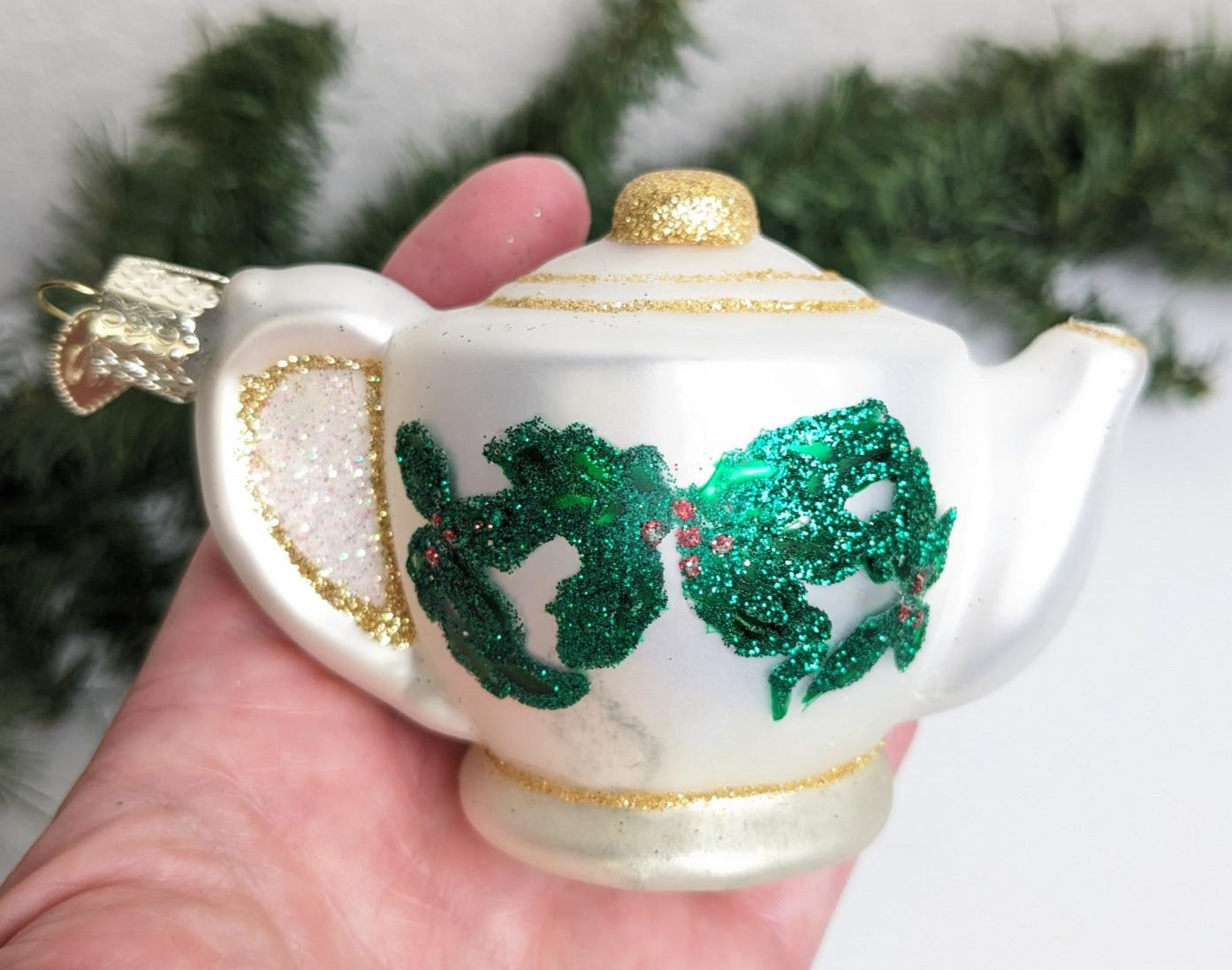 Friendship Teapot Retired Old World Christmas Ornament