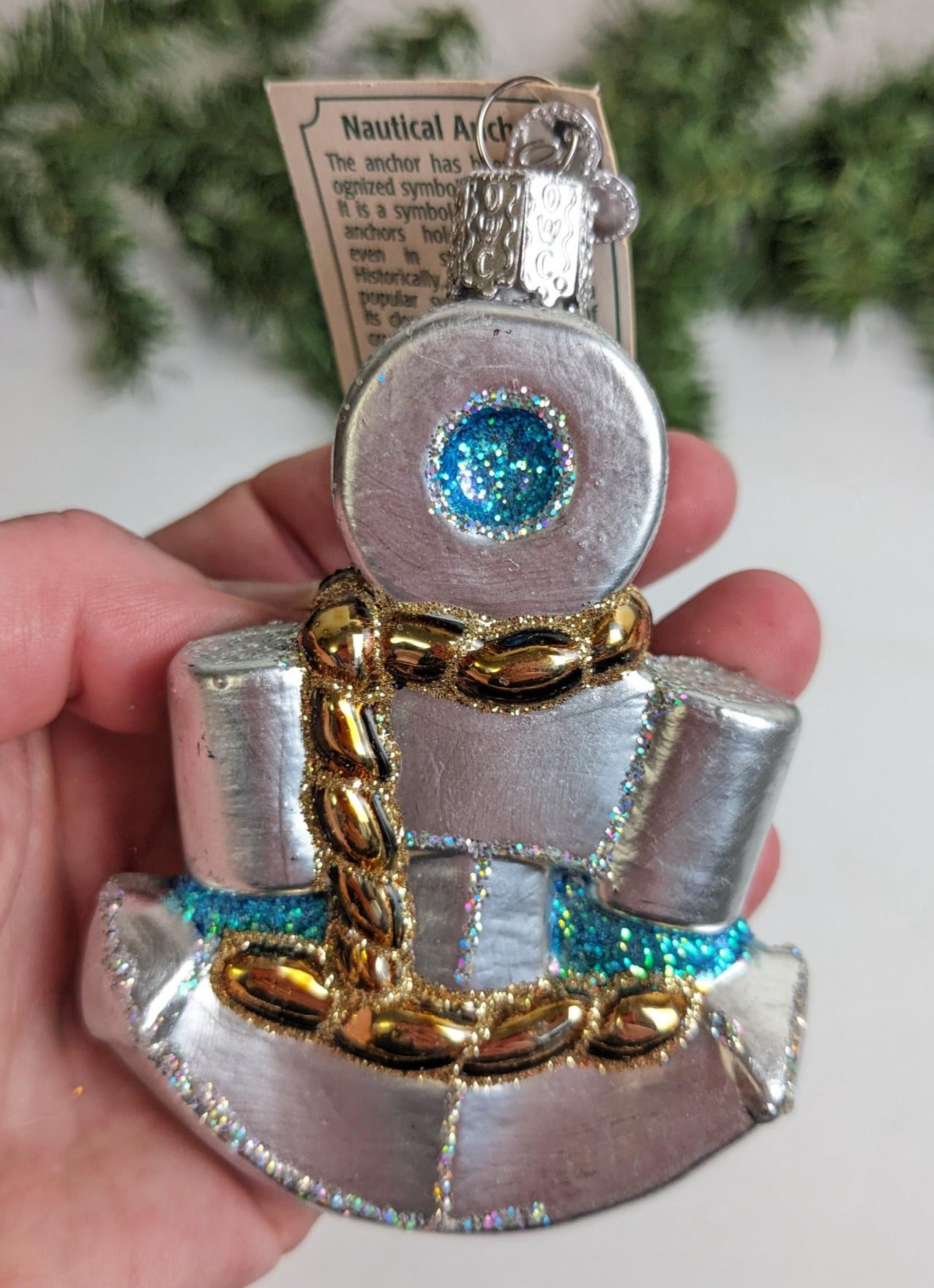Nautical Anchor Retired Old World Christmas Ornament