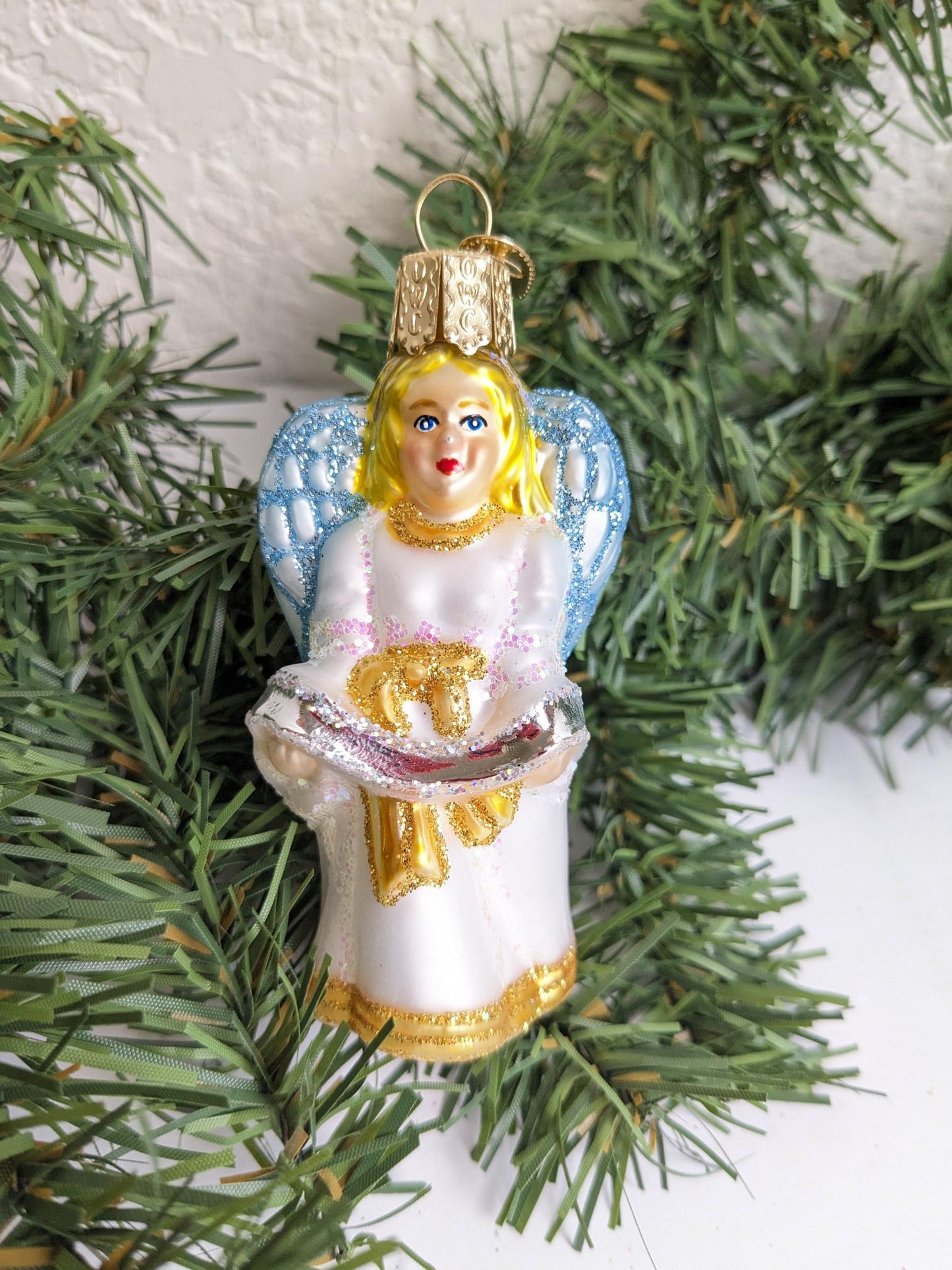 Glad Tidings Angel Old World Christmas Ornament, Brides Collection