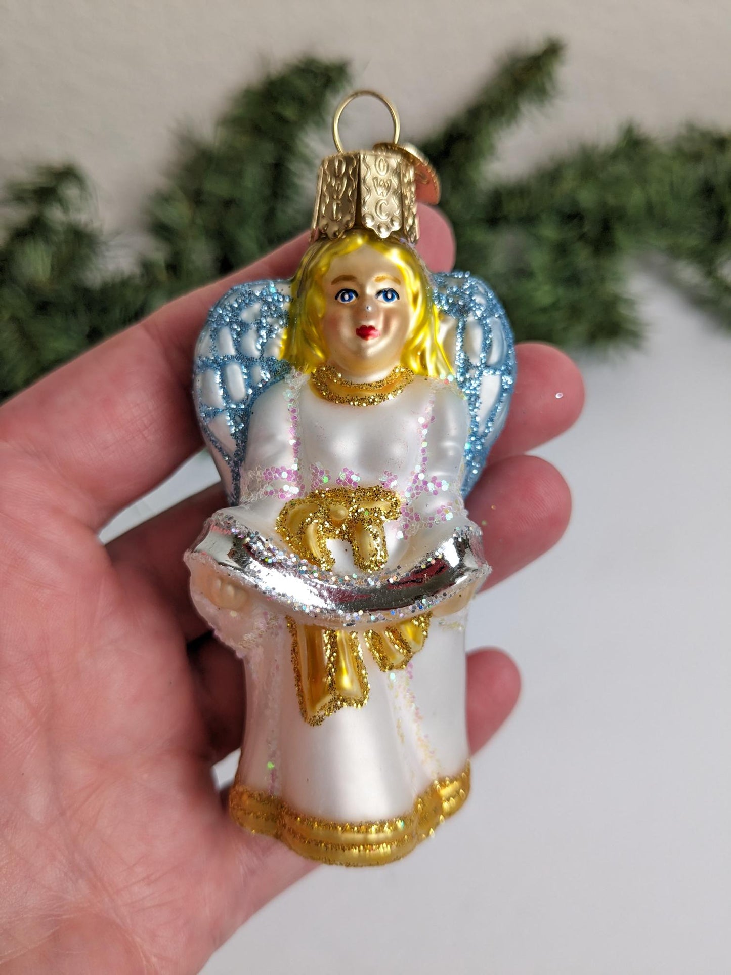 Glad Tidings Angel Old World Christmas Ornament, Brides Collection