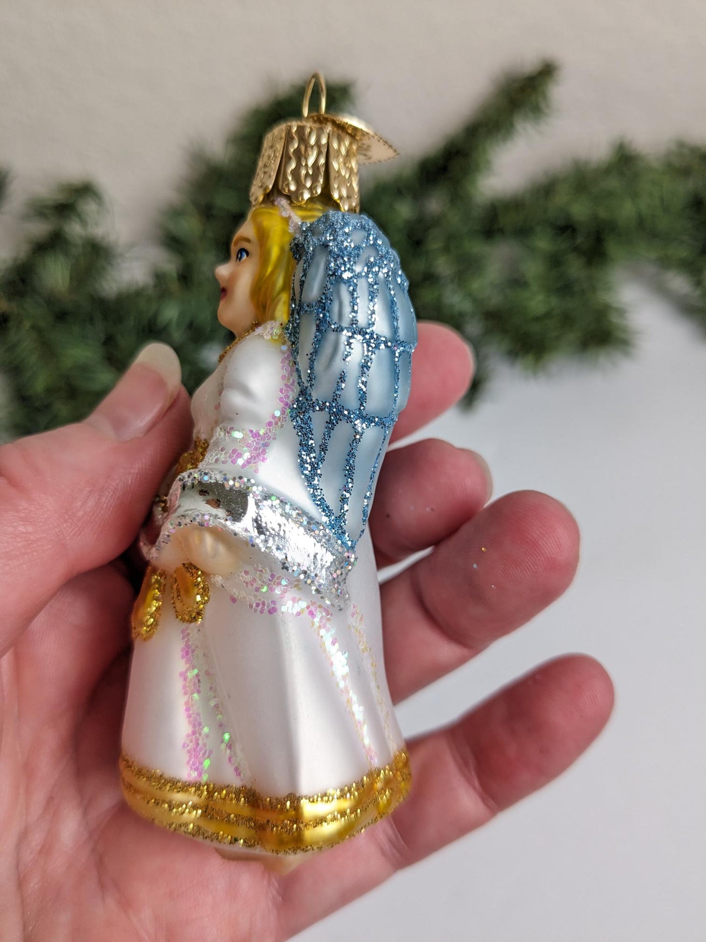 Glad Tidings Angel Old World Christmas Ornament, Brides Collection