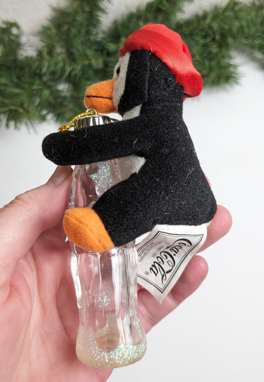 Vintage 1998 Coca Cola Penguin Chirstmas Ornament