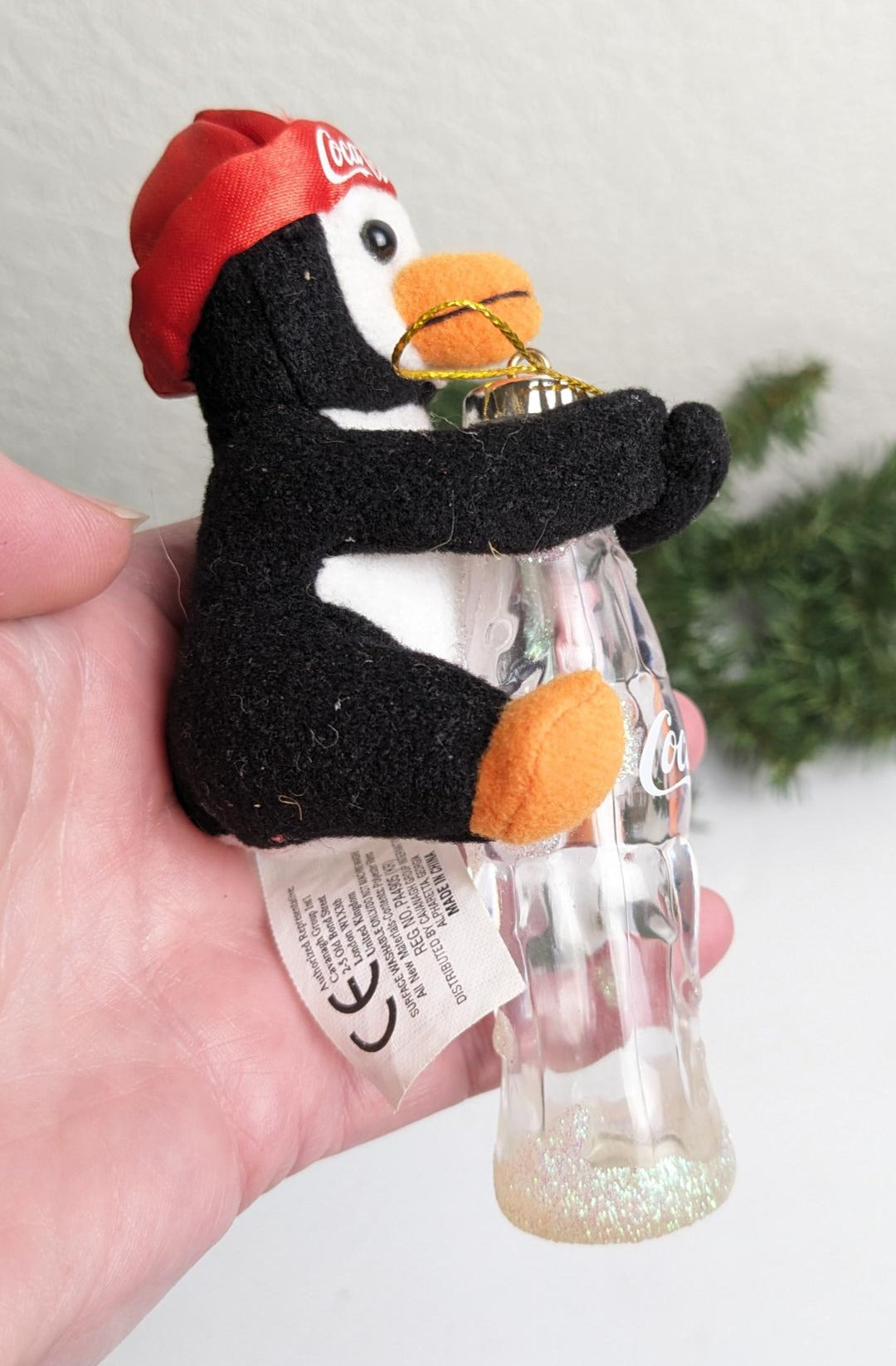 Vintage 1998 Coca Cola Penguin Chirstmas Ornament