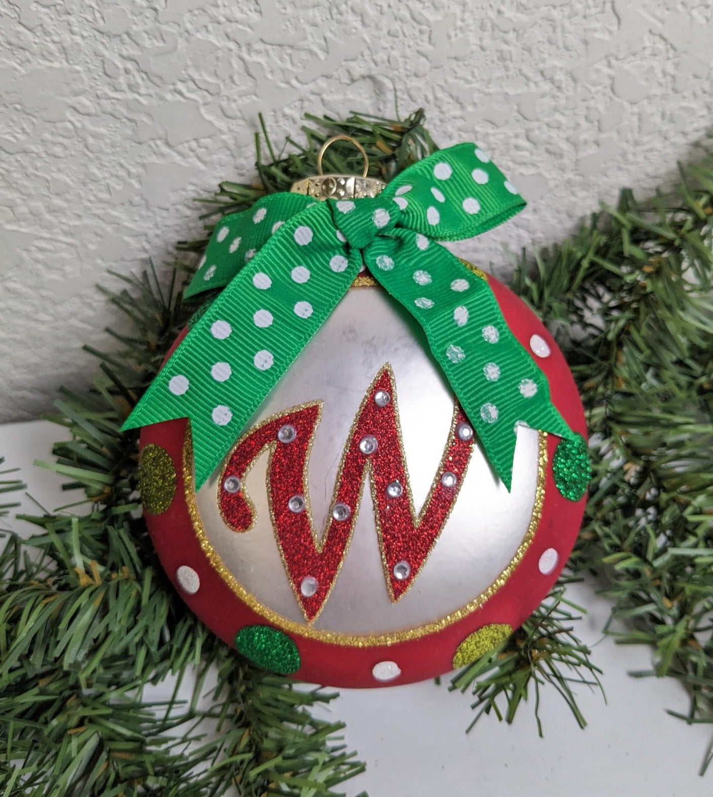 Monogram W Christmas Ornament