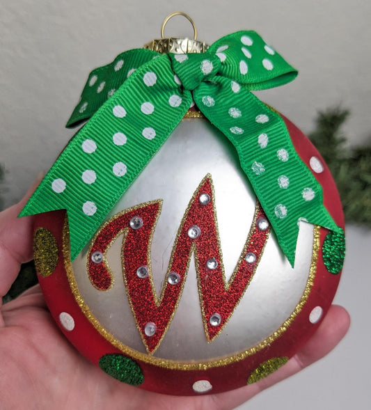 Monogram W Christmas Ornament