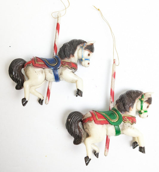 Carousel Horse Vintage Christmas Ornaments